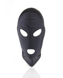 Sexy PU Leather Latex Hood Black Mask 4 tyles Breathable Headpiece Fetish BDSM Adult for party4296813