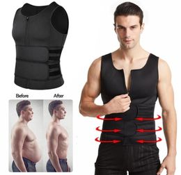 Men Body Shaper Fitness Neoprene Sauna Vest Waist Trainer Double Belt Sweat Shirt Corset Top Abdomen Slimming Shapewear Fat Burn 21257774