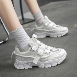 Casual Shoes White Spring Women Wedges Sneakers Platform 2024 Breathabl Female Black