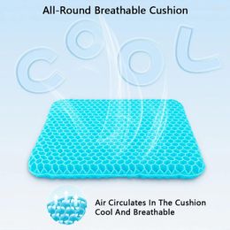 Pillow Car Seat Breathable Cool Gel Cooling Pad Universal Auto Honeycomb BuMat For Home Office Chair