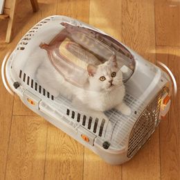 Cat Carriers Cats Dogs Pet Travel Carrier Hard-Sided Training Crate Detachable Dog Kennels For Travelling Transport