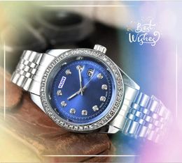 unisex womens mens Quartz Watches day date time three stiches diamonds ring dot japan quartz movement calendar Clock hour calendar all the crime wristwatch gifts