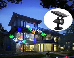 Moving Snowflake Light Projector Solar Powered LED Laser Projector Light Waterproof Christmas Stage Lights Outdoor Garden Landscap1351280