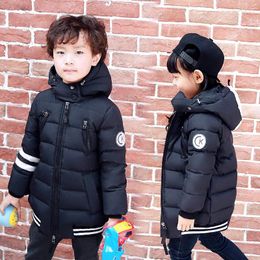 Down Coat CHILDREN'S Jacket Men And Women Unisex Baseball Uniform Hooded Thick Korean-style Workwear Feather Kids' Winter N