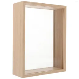Frames Flower Po Display Case Wooden Picture Shadow Boxes Cases Specimen Artwork Dried