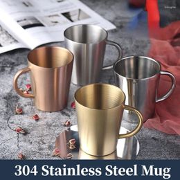 Mugs 304 Stainless Steel Cup Korean Heat-insulating Double Layer Drinking Beer Coffee Tea Mug Child