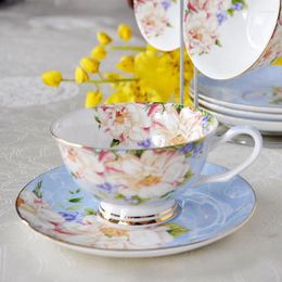 Cups Saucers European Creativity Modern Cup Saucer Bone China Simplicity Handmade Tea Coffee Reuseable Ceramic Bardak Drinkware EK50BD