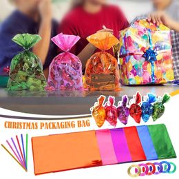 Window Stickers Christmas Cellophane Wrap Roll Coloured Packaging Bag Gifts Baskets Arts Crafts Treats Wrapping Paper Props