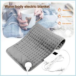 Blankets 60x30cm Electric Heating Blanket Heated Mat Electro Sheet Pad Warm For Bed Sofa Winter Thermal Warmer Washable