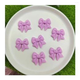 Decorative Flowers 10/20/50pcs Bowknot Resin Flatback Bow Cabochon Decor Crafts Scrapbooking Fit Phone Embellishments DIY Hair Clips