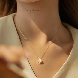 Light luxury style S925 pure silver cats eye stone necklace for women in 2024 new niche and versatile high-end winter collarbone chain