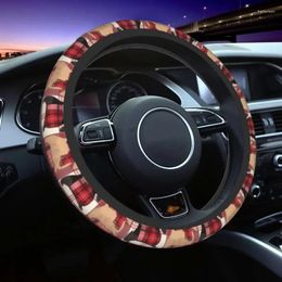 Steering Wheel Covers 38cm Scottish Terrier Cute Puppies For Animal Dog Lover Braid On The Cover
