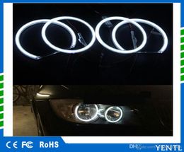 free shipping yentl 4 Pieces / lot LED Angel Eyes Rings Light White Fit For E36 E38 E39 E46 3 5 7 Series Warm White Led Car Styling1289503