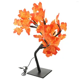 Decorative Flowers LED Maple Tree Light Centerpieces For Tables Artificial Trees Lighted Lamp Up Pvc Decor Indoor
