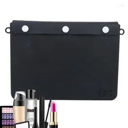 Storage Bags Waterproof Makeup Bag Space-Saving Travel Organiser With Buttons For Pens