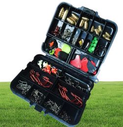20Kinds 128pcs Fishing Accessories Hooks Swivels Weight Fishing Sinker Stoppers Connectors Sequins Lures Fishing Tackle Box3222066