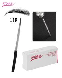 50pcs 11Pin Disposable Needles Microblade PreSterilized Eyebrow Tattoo Supply Microblading Needle Medical Grade Tattoo Tool Eye B36101867