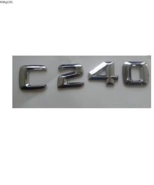 Chrome 3D ABS Plastic Car Trunk Rear Letters Badge Emblem Decal Sticker for C Class C2402450215