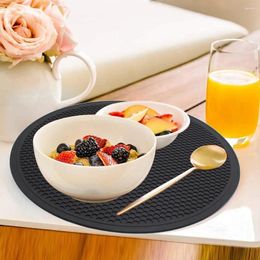 Table Mats Heat Insulation Silicone Mat Food Grade Placemat Round Honeycomb Cup Pan Casserole Pad Kitchen Accessories