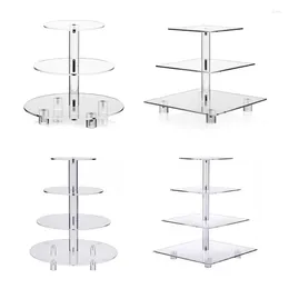 Kitchen Storage Commodity Stand Acrylic Cupcake Dessert Cake Display Jewelry Earring Props P15F