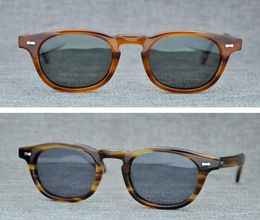 Cubojue Polarised Mens Sunglasses Johnny Depp Acetate Glasses Man TAC Anti Reflective UV400 Tortoise Thick Frame Brand Design1878255