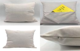 Sublimation Blank Pillow Case Book Pocket Cushion Linen Cushion Cover 3030 4040cm Home Decor Textiles 6 2yj M24552660