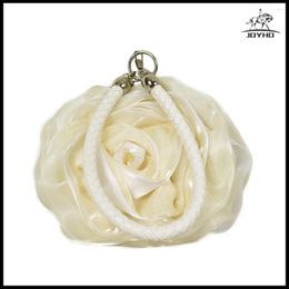 Evening Bags Bag Rose Flower Bride Purse Full Dress Handbag Wedding Clutch Women Party Wallet Dinner Small Bolso