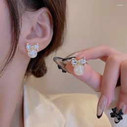 Dangle Earrings Creative Brilliant Flower Bundle Heart Zircon Butterfly Stud Women Sweet Romantic Anniversary Gift Jewellery