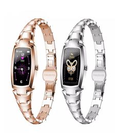2021 H8 Pro Smart Watch Women Fashion Lovely Wristbands Women039s Watches Heart Rate Monitoring Call Reminder Smartwatch Blueto1052023