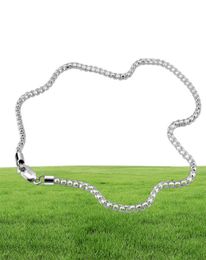 Genuine Solid Silver Male Fine Jewelry 100 925 Sterling Silver 3MM 18 to 28 inches Necklace Silver Chain for Men Boys Gift 1494372