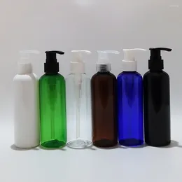 Storage Bottles 30pcs 200ml Empty White Black Plastic With Lotion Pump For Travel Shower Gel Liquid Soap Shampoo Cosmetic Packaging