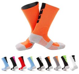 WholeThicker Men Towel Bottom Basketball Training Socks Breathable Antislip Soccer Riding Fitness kneehigh Male Compression4795767