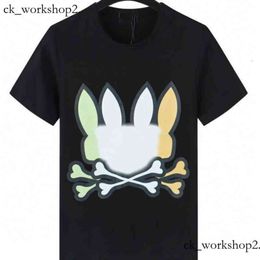 Designer Brand Mens T-shirts Skull Bunny Pattern Top Cotton O-neck Short Sleeve Psychotshirt Print Ghost Rabbit Polo Shirt Summer Mens Luxury Tee 457