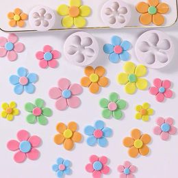 Baking Moulds Plum Blossom Five Petal Flower Plastic Cutting Die Set Tool Fondant Cake Decoration Small DIY Mould