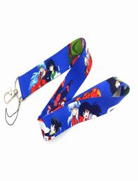 New small Whole 10pcs Popular Cartoon Inuyasha Anime Japan Mobile phone Lanyard Key Chains Pendant Party Gift Favors8567691