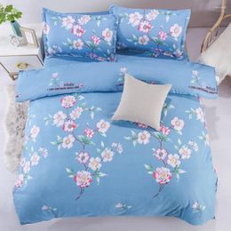 Bedding Sets Washed Cotton Comforter Bed Sheet Set With Invisible Zipper & Closure Ties Comfortable Duvet Cover Pillow Shams