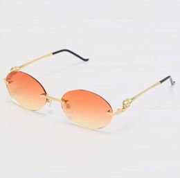 New Metal Rimless Sunglasses Male and Female Sun Glasses Shield Retro Designer Eyeglasses Outdoor Design Classical Model Glasses M9832759