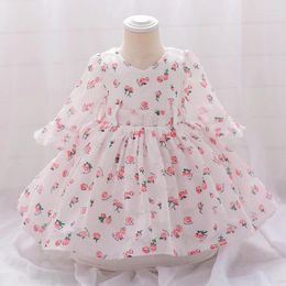 Girl Dresses Baby Girls Summer Floral Clothes Wedding Birthday Party Tulle Princess Dress For Toddler Infant Puffy Costumes Evening Prom