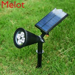 Party Decoration Solar Spotlight Lawn Lamp Ground Plug Garden Outdoor Waterproof Super Bright