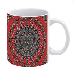 Mugs Mandala Christmas Pug White Mug 11 Oz Funny Ceramic Coffee/Tea/Cocoa Unique Gift Glitter Beautifully Home Good Vib