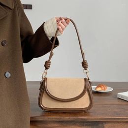 Bag Luxury Designer Women Saddle Bags Small Underarm Shoulder Messenger Fashion Texture Wild Pure Color Casual Handbags