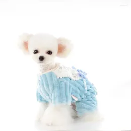 Dog Apparel Small Pets Clothing Thick And Warm Jumpsuit Rompers Puppy Poodle Yorkie Bichon Frise Pomeranian Coat