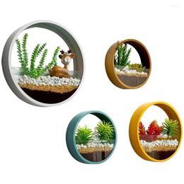 Vases Indoor Green Dill Wall-mounted No Punching Flower Arrangement Hydroponic Vase Plant Container Pot Ornaments Flowerpot