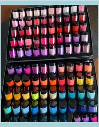 Acrylic Powders Liquids Nail Art Salon Health Beauty 10GBox Fast Dry Dip Powder 3 In 1 French Nails Match Colour Gel Polish Lacu3312424