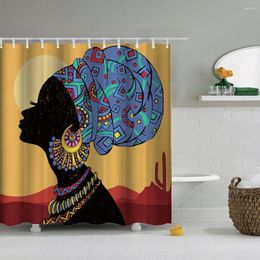 Shower Curtains Black Girl Curtain African Sexy Girls Women Art Set