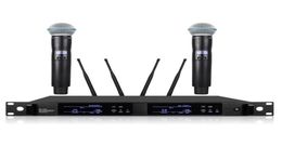 QLX24D High Quality UHF Profeesional dual Wireless Microphone System stage performances a two wireless microphone 2106103668159