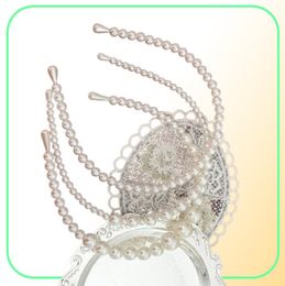 Simple Pearl Hair Hoop Headband Elegant Hairpin Hair Band Decoration Braided Hair Ornaments Party Gift2990117