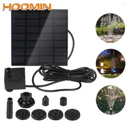 Garden Decorations HOOMIN Pond Solar Panel Powered Water Pump Fountain Pool 1.2W Sprinkler Sprayer With 7 Spray Heads