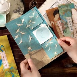 60pcs Vintage Memo Pads Material Paper Junk Journal Scrapbooking Cards Retro Background Decoration