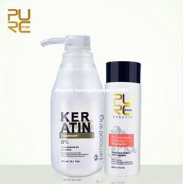 PURC 8 formalin keratin Brazil Keratin Treatment 100ml purifying shampoo hair care make hair straightening smoothing shinning5234654